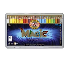 Карандаши цветные Koh-i-Noor Magic 23 шт с блендером в металлическом пенале (340802)