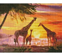 Алмазная мозаика Семья жирафов ArtAlekhina Идейка 40х50 (AMO7327)
