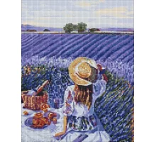 Алмазна мозаїка Лавандовий пікнік 40х50 Ідейка (AMO7304)
