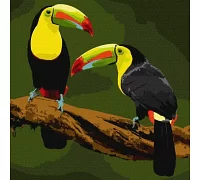 Картина по номерам Экзотические птицы 40х40 Идейка (KHO4337)
