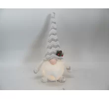 Новорічна м'яка іграшка Novogod'ko Гном білий 35см LED тіло (974625)