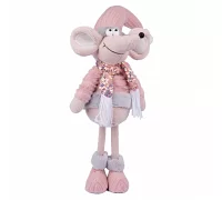 Новогодняя мягкая игрушка Novogod'ko Мышонок Мальчик в розовом 59см (974642)