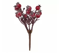 Гілка декоративна Yes Fun з червоними ягодами 17см зацукрована (973953)