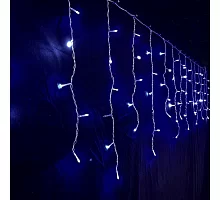 Гирлянда светодиодная бахрома Novogod'ko 83 LED синяя 3*0 6 м мерцание (973777)
