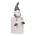 Новогодняя мягкая игрушка Novogod'ko Гном серебряная пайетка 45см сидит (973732)