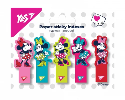 Індекси паперові YES Minnie Mouse 50x15мм 100шт (5x20) (170312)