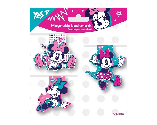 Закладки магнітні YES Minnie Mouse 3шт. (707734)