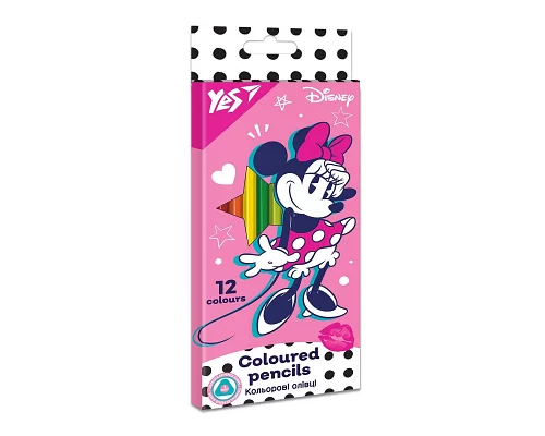 Олівці кольорові YES 12 кол. Minnie Mouse (290668)