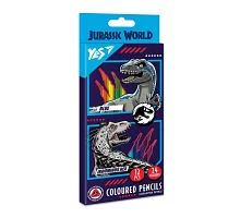 Карандаши цветные YES 12 шт 24 цв Jurassic World (290679)