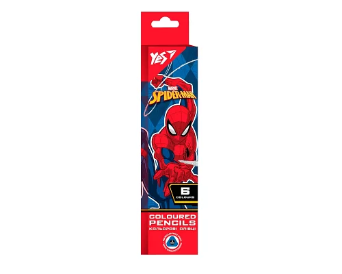 Карандаши цветные YES 6 цв Marvel Spiderman (290700)