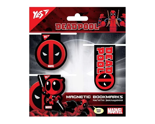 Закладки магнітні YES Marvel Deadpool 3шт. (707736)
