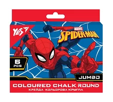 Мел цветной YES Marvel Spiderman 6 шт JUMBO (400464)