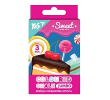 Мел цветной YES Sweet Cream 3 шт JUMBO (400459)