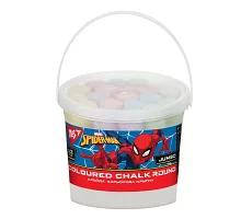 Мел цветной YES Marvel Spiderman 12 шт JUMBO в ведре (400455)