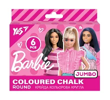 Мел цветной YES Barbie 6 шт JUMBO (400463)
