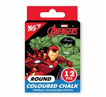 Мел YES Marvel Avengers цветной круглый 12 шт (400475)