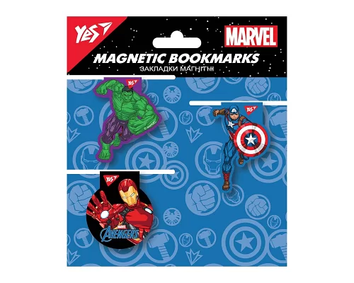 Закладки магнітні YES Marvel Avengers 3шт. (707733)