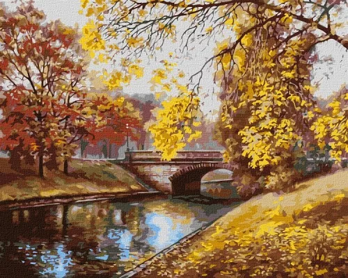 Картина по номерам Осенний пейзаж ©Сергей Лобач Идейка 40х50 (KHO2879)