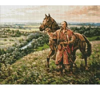 Алмазна мозаїка патріотична Козацький дух ©Сергій Лобач Ідейка 40х50 на підрамнику (AMO7338)