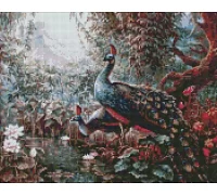 Алмазная мозаика Сказочные павлины ©Сергей Лобач Идейка 40х50 на подрамнике (AMO7336)