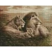 Алмазная мозаика Львиная семья ©Сергей Лобач Идейка 40х50 на подрамнике (AMO7334)
