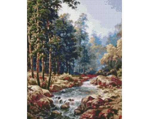Алмазна мозаїка Карпатcький водограй ©Сергій Лобач Ідейка 40х50 на підрамнику (AMO7333)