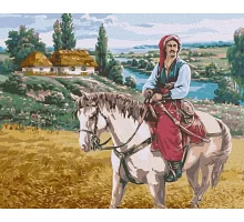 Картина за номерами патріотична Козак ©Сергій Лобач Ідейка 40х50 (KHO4971)