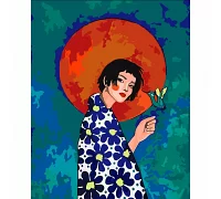 Картина по номерам Девушка с колибри Аниме 40*50 см SANTI (954367)