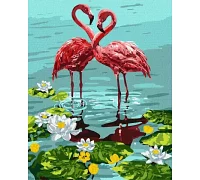 Картина по номерам Пара фламинго 40х50 Идейка (KHO4144)