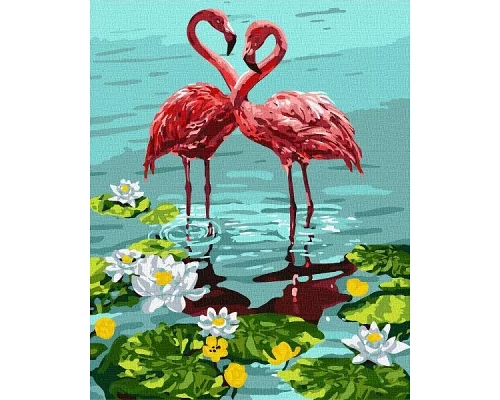 Картина по номерам Пара фламинго 40х50 Идейка (KHO4144)