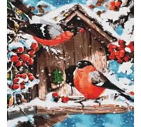Картина по номерам Яркие снегири 40х40 Идейка (KHO4041)