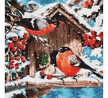 Картина за номерами Яскраві снігурі 40х40 Идейка (KHO4041)