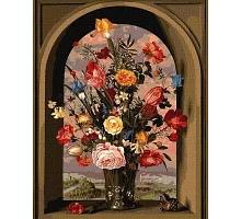 Картина за номерами Композиція з квітів ©Ambrosius Bosschaert de Oude 40х50 Ідейка (KHO2075)