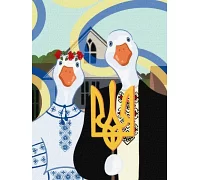 Картина по номерам патриотическая Украинская готика Гуси ©arts.sspace 30х40 Идейка (KHO4372)