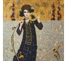 Алмазна мозаїка Дівчина з соняшником ©tolstukhin artem 40х40 Ідейка (AMO7383)
