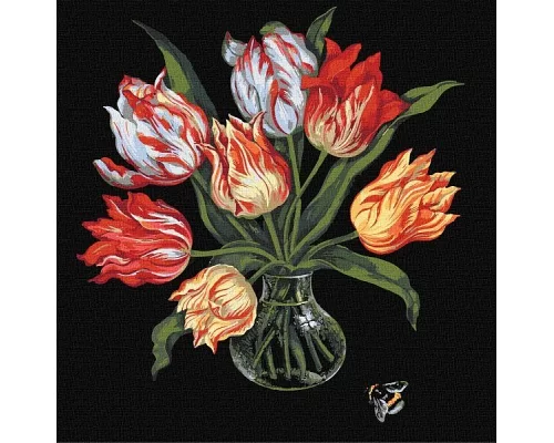 Картина по номерам Изящные тюльпаны ©kovtun_olga_art Идейка 40х40 (KHO3216)