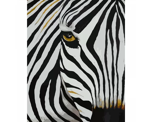 Картина за номерами Погляд зебри розміром 40х50 см Strateg (SY6026)