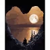 Картина за номерами Лунна ніч з лаком та рівнем розміром 40х50 см Strateg (VA-3441)