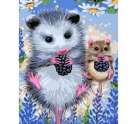 Картина за номерами Маленкі опосуми з ягідками розміром 30х40 см Strateg (SS-6444)