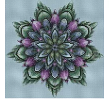 Алмазна мозаїка Квітковий візерунок розміром 30х30 см Strateg (CA-0063)