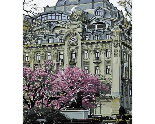 Картина за номерами Готель на Дерибасівській з лаком та рівнем розміром 40х50 см Strateg (SY6564)