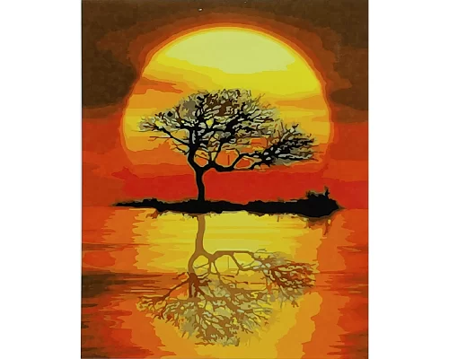 Картина за номерами Дерево на заході сонця розміром 40х50 см Strateg (SY6890)