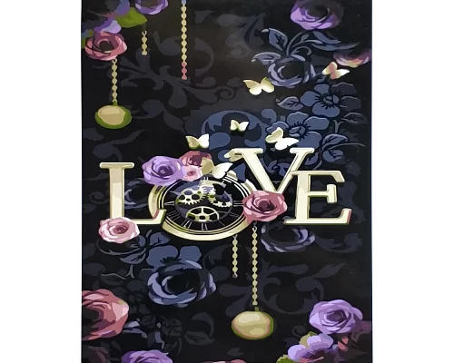 Картина за номерами Love з лаком та рівнем розміром 40х50 см Strateg (SY6783)