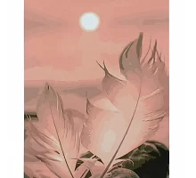 Картина за номерами Сонячна пір'їнка з лаком та рівнем розміром 40х50 см Strateg (SY6828)
