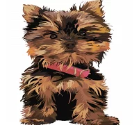 Картина за номерами  Серйозний собака розміром 30х40 см Strateg (SS-6420)