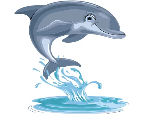 Картина за номерами Дельфін 30х30 см Strateg (ES055)