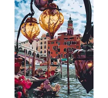 Картина за номерами  Ліхтарики Венеції розміром 40х50 см Strateg (VA-3694)