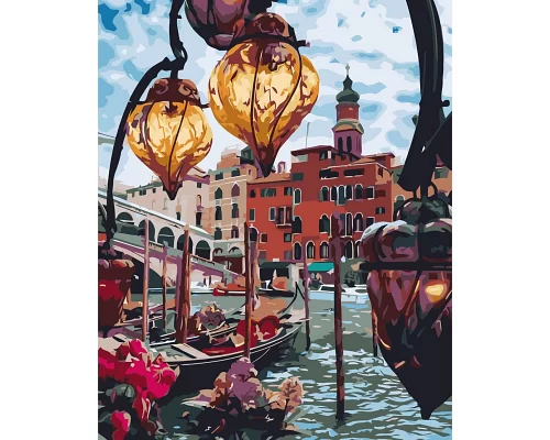 Картина за номерами  Ліхтарики Венеції розміром 40х50 см Strateg (VA-3694)