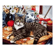 Картина за номерами  Кіт-повар розміром 40х50 см Strateg (SY6595)
