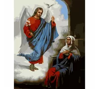 Картина за номерами Ікона Благовіщення Пресвятої Богородиці з лаком та рівнем розміром 40х50 см Strateg (SY6694)